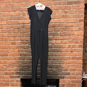 Black Silk Parker Jumpsuit